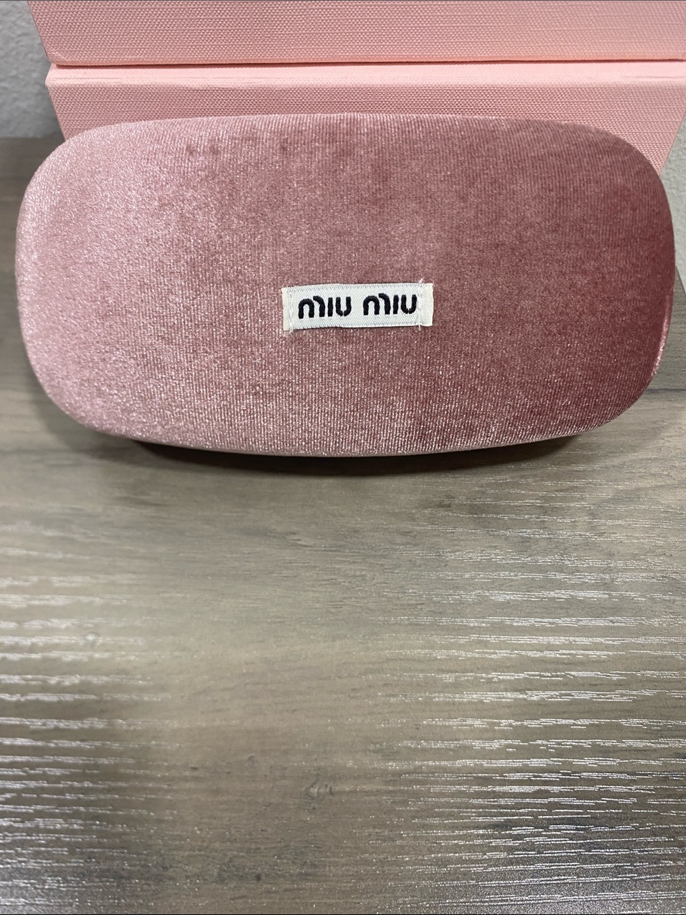 Miu Miu Pink Velvet Sunglasses Case